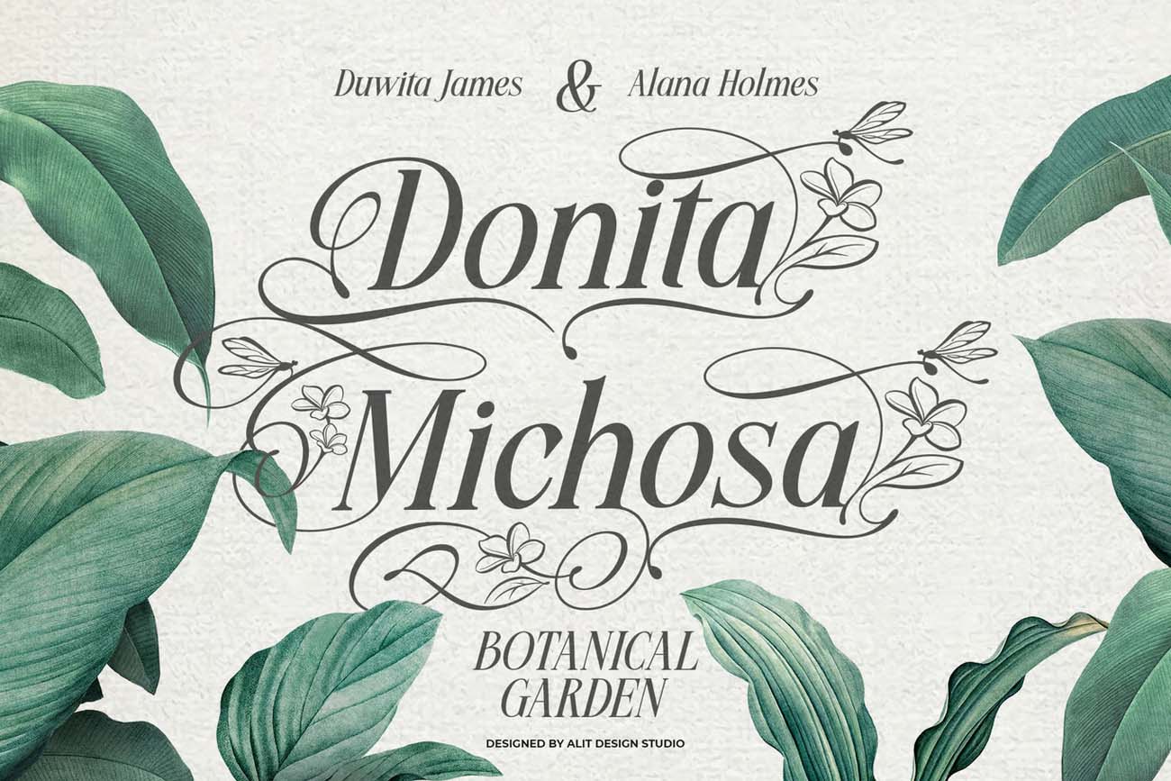 Font chữ trang trí uốn lượn TH Meillona Việt hóa